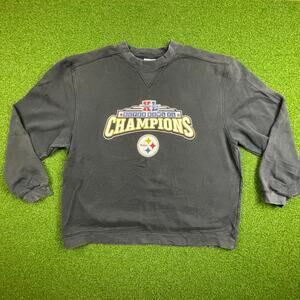 Vintage Reebok Pittsburgh Steelers Super Bowl XL Champions Sweatshirt Sz XL